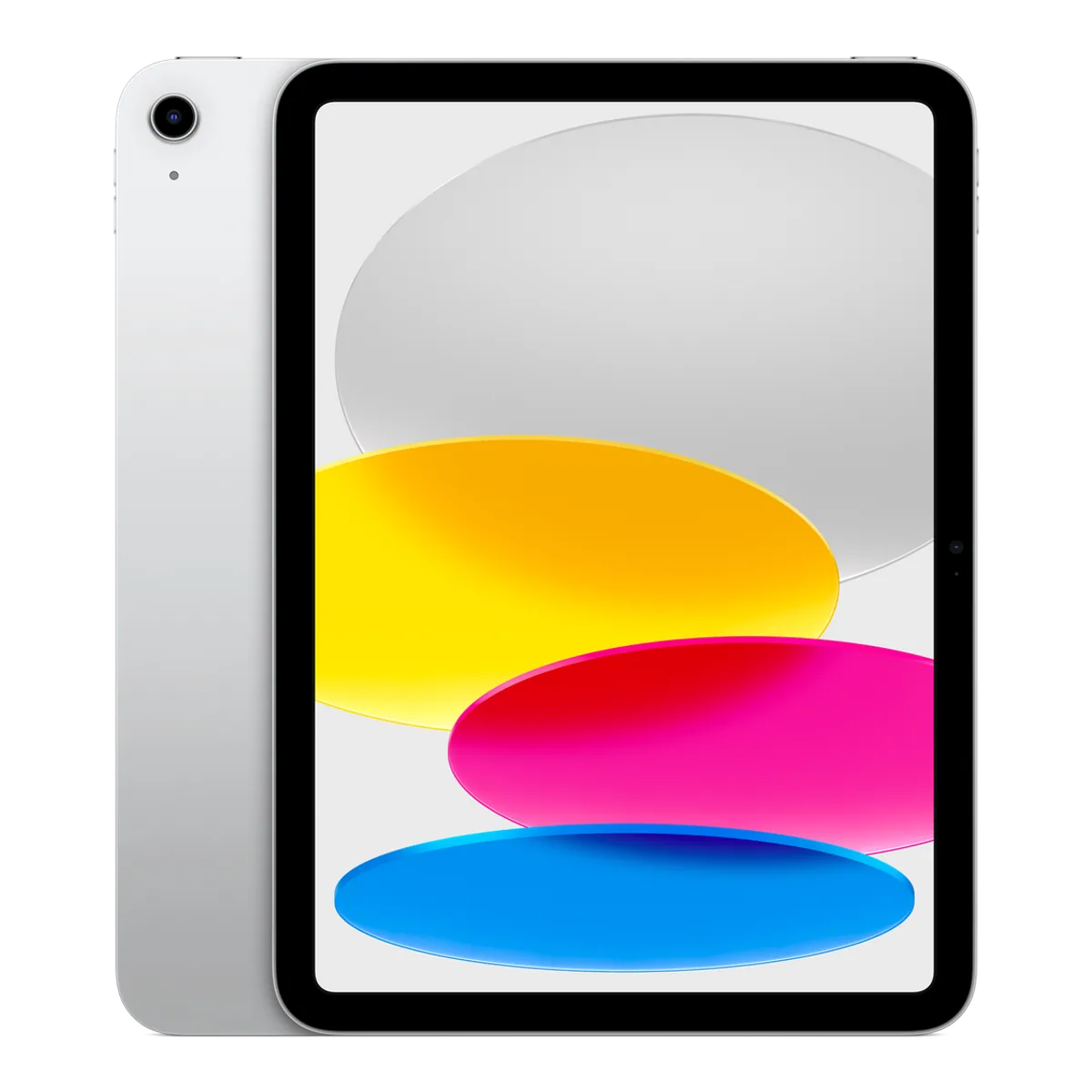 Front — iPad (10th generation) · 256 GB · Silver. Manufacturer image of the model; not a photograph of the unit on offer.