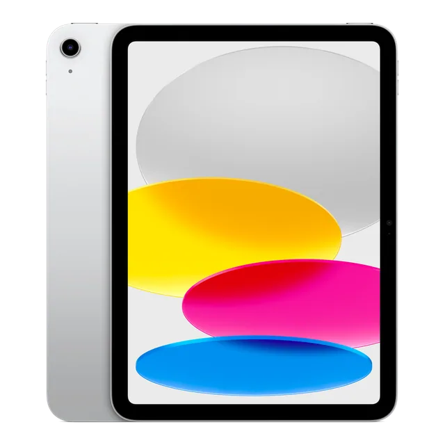 iPad (10th generation) · 256 GB · Silver — Manufacturer image of the model; not a photograph of the unit on offer.