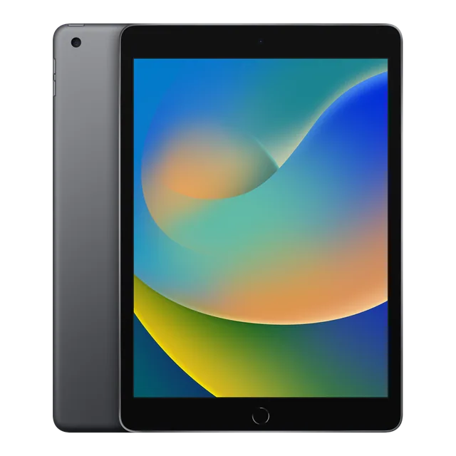 iPad (9th generation) · 64 GB · Space Grey — Manufacturer image of the model; not a photograph of the unit on offer.