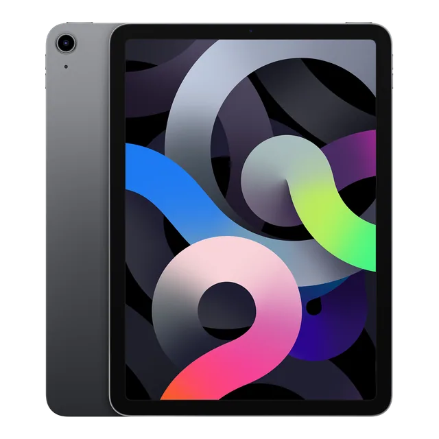 iPad Air (4th generation) · 64 GB · Space Grey — Manufacturer image of the model; not a photograph of the unit on offer.